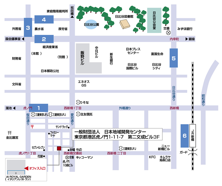 オフィスの地図